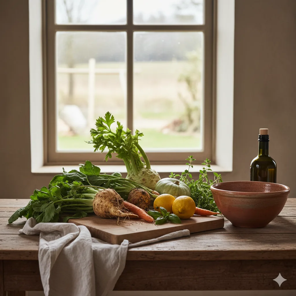 Seasonal produce prepared for Strati menus