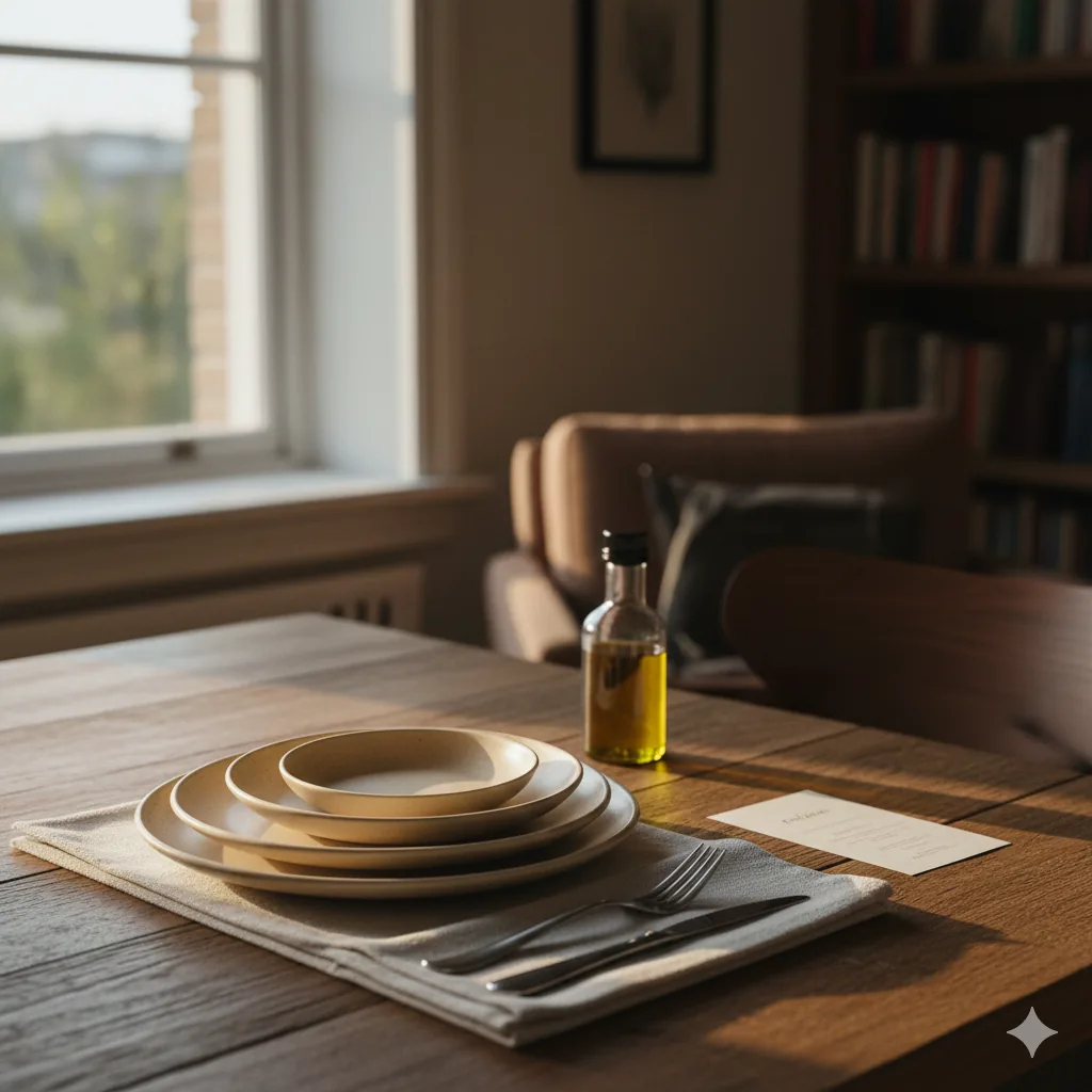 A Strati dining table setting